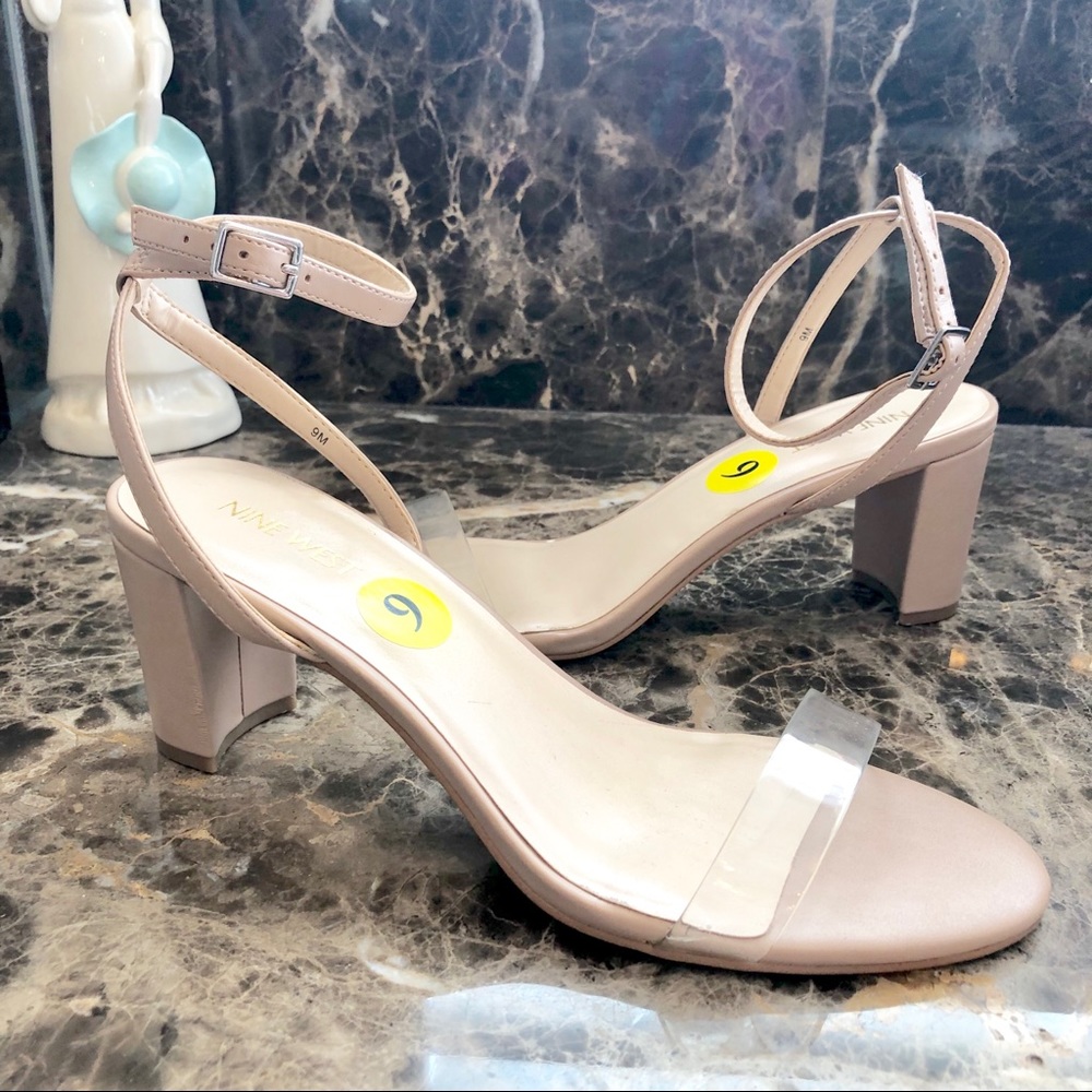 Nine West -Blush -Ankle Strap Heeled Sandal-Sz 9
